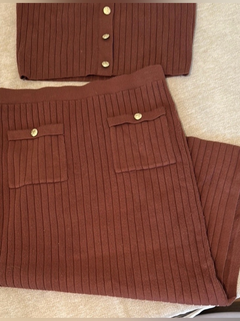 Christian Lacroix Rust Brown
Ribbed Knit Two-Piece - Picture 3 of 5